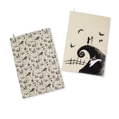Disney The Nightmare Before Christmas Black and White Kitchen Hand Towel Set Image 1