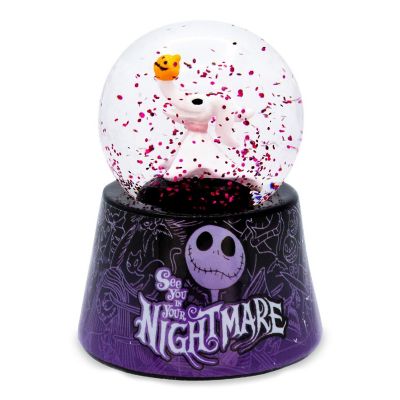Disney The Nightmare Before Christmas Zero 3-Inch Mini Light-Up Snow Globe Image 1