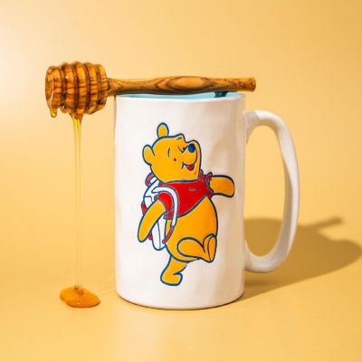 Disney Winnie the Pooh "Adventure Awaits" Pottery Ceramic Mug  Holds 16 Ounces Image 2