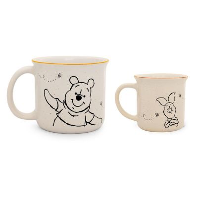 Disney Winnie the Pooh and Piglet Ceramic Camper Mugs  Set of 2 Image 1