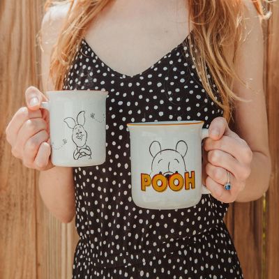 Disney Winnie the Pooh and Piglet Ceramic Camper Mugs  Set of 2 Image 2