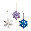 DIY 3D Unfinished Wood Snowflake Ornaments - Makes 12 Image 1