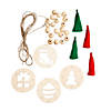 DIY Unfinished Wood Christmas Bead Craft Kit - Makes 3 Image 1