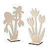 DIY Unfinished Wood Flowers Tabletop Decorations - 6 Pc. Image 1
