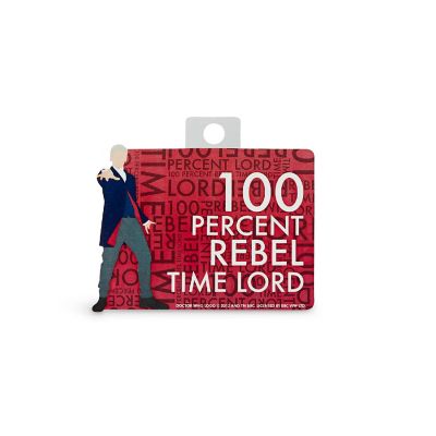 Doctor Who Sticker "100% Rebel Time Lord" Image 2