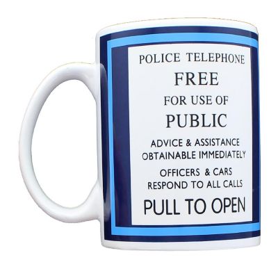 Doctor Who Tardis Police Telephone Ceramic Coffee Mug Image 1