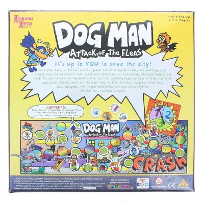 Dog Man Attack of the Fleas Board Game  For 2-6 Players Image 1