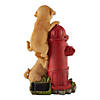 Dogs And Fire Hydrant Solar Statue 7.25X5X12" Image 2