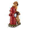 Dogs And Fire Hydrant Solar Statue 7.25X5X12" Image 3