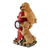 Dogs And Fire Hydrant Solar Statue 7.25X5X12" Image 4