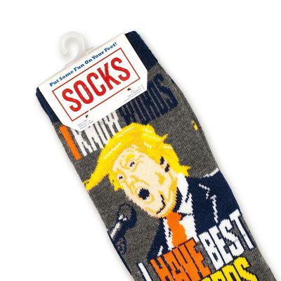 Donald Trump Socks  I Have Best Words And I Know Words Crew Sock Exclusive Image 3