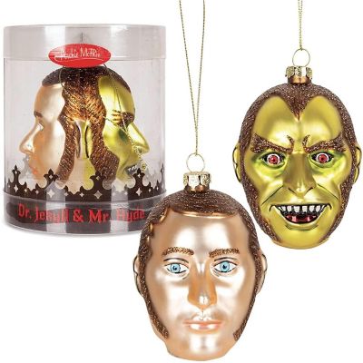 Dr. Jekyll & Mr. Hyde Glass Two-Sided Holiday Ornament Image 1