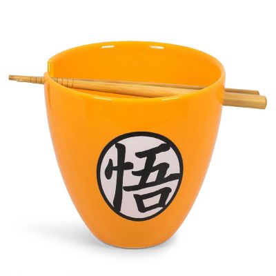 Dragon Ball Z 4-Star Ball Ceramic Noodle Bowl & Chopsticks Set  16 Ounce Dish Image 1