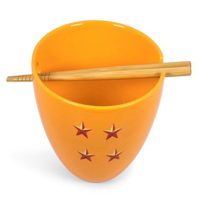 Dragon Ball Z 4-Star Ball Ceramic Noodle Bowl & Chopsticks Set  16 Ounce Dish Image 2