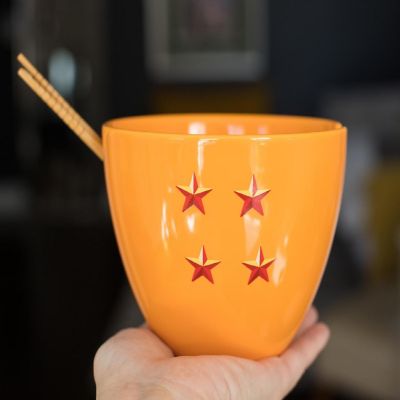 Dragon Ball Z 4-Star Ball Ceramic Noodle Bowl & Chopsticks Set  16 Ounce Dish Image 3