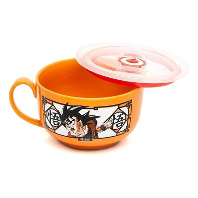 Dragon Ball Z Goku and Vegeta 24oz Soup Mug with Vented Lid Image 1