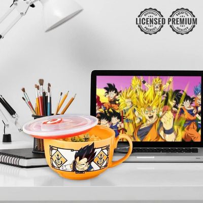 Dragon Ball Z Goku and Vegeta 24oz Soup Mug with Vented Lid Image 1
