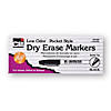 Dry Erase Markers, Pocket Style, Bullet Tip, Black, 12 Per Pack, 3 Packs Image 2