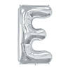 &#8220;E&#8221; Silver Letter 34" Mylar Balloon Image 1