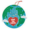 Earth Day Sign Glitter Mosaic Craft Kit- Makes 12 Image 1