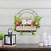 Easter Bunny Floral "Welcome" Wreath 19" Image 1