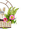 Easter Bunny Floral "Welcome" Wreath 19" Image 2