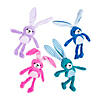 Easter Wired Long Ear Striped Stuffed Bunnies - 12 Pc. Image 1