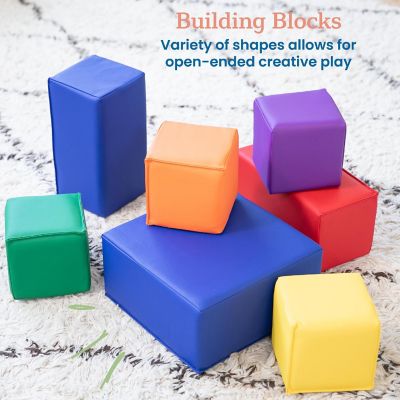 ECR4Kids SoftZone Toddler Foam Building Blocks, Foam Playset, Assorted, 7-Piece Image 3