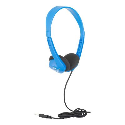 Egghead Egghead Heavy-Duty Stereo School Headphones with Tangle-Free Cord (Pack of 20) Blue Image 1