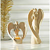 Elegant Minimalistic Guardian Angel Figurine Prayer Statue  4.5X2.38X9.25" Image 3