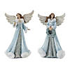 Elegant Winter Angel Figurine (Set Of 2) 10.5"H Resin Image 1