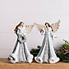 Elegant Winter Angel Figurine (Set Of 2) 10.5"H Resin Image 3