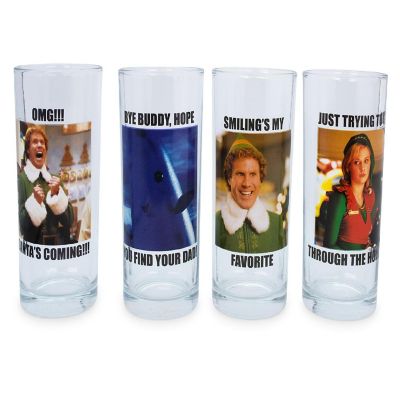 Elf Quotes 10-Ounce Tumbler Glasses  Set of 4 Image 1
