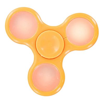 Emoji Smile Fidget Spinner  Orange Image 1