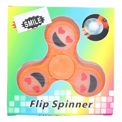 Emoji Smile Fidget Spinner  Orange Image 2