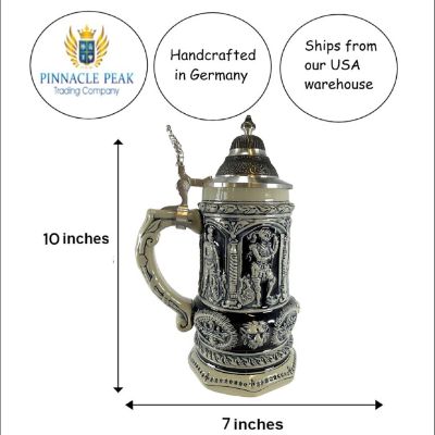 Emperor Charles King LE Relief German Beer Stein .75 L Handcrafted in Germany Image 2