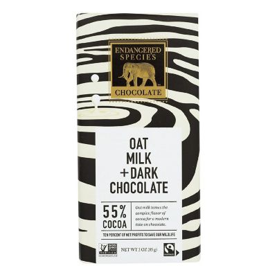 Endangered Species Chocolate - Dark Chocolate Oat Milk 55% Cca - Case of 12-3 OZ Image 1