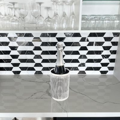 Etched Stainless Steel Double Wall Wine Cooler Image 1
