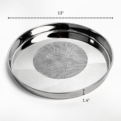 Etched Stainless Steel Round Barware Tray Image 2