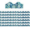 Eureka Blue Harmony Mandala Scalloped Deco Trim, 37 Feet Per Pack, 6 Packs Image 1