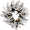 Eyeballs and Spiders Halloween Twig Wreath  24-Inch  Unlit Image 1