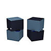 Factory Direct Partners Softscape Carry Me Cube Cushions, 4-Pack - Navy/Powder Blue Image 1