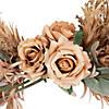 Fall Harvest Pale Rose and Thistle with Foliage Artificial Wreath  24-Inch  Unlit Image 3