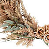 Fall Harvest Pale Rose and Thistle with Foliage Artificial Wreath  24-Inch  Unlit Image 4