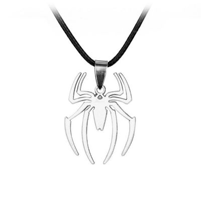 Fashion Spider Halloween Pendant Necklace Plated Silver Image 2