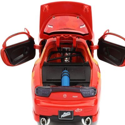 Fast & Furious Julius' Orange Mazda RX-7 1:24 Die Cast Vehicle Image 2