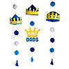 Father&#8217;s Day Crowns Tissue Paper Hanging Decorations - 3 Pc. Image 1