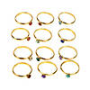 Faux Birthstone Rings - 36 Pc. Image 1