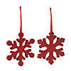Fir Wood Snowflake Ornament (Set Of 12) 7.75"H Wood Image 1