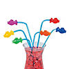 Fish BPA-Free Plastic Straws - 12 Pc. Image 1